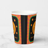 Happy Halloween Pumpkin Papieren Bekers (Rechts)