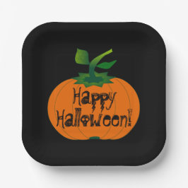 Happy Halloween Pumpkin Papieren Bordje