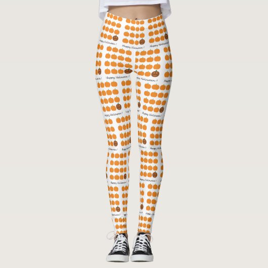 Happy Halloween Pumpkin Patch Leggings (Voorkant)