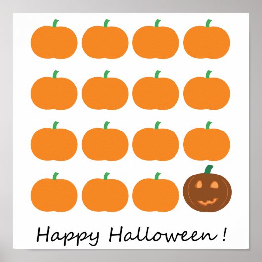 Happy Halloween Pumpkin Patch Poster (Voorkant)