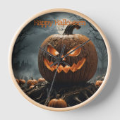 Happy Halloween Pumpkin Patch Wall Clock (Voorkant)