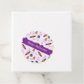 Happy Halloween Pumpkin-patroon aangeslagen Bedankjes Labels (In situ)