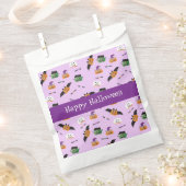 Happy Halloween Pumpkin Pattern Paars Napkins Bedankzakje (Geknipt)