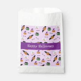 Happy Halloween Pumpkin Pattern Paars Napkins Bedankzakje