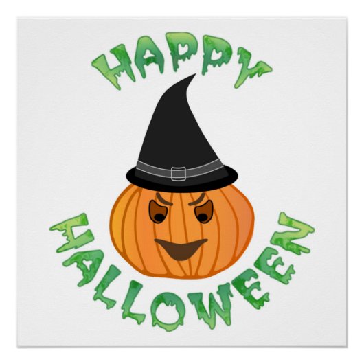 "HAPPY HALLOWEEN" PUMPKIN PERFECT POSTER (Voorkant)