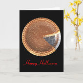 Happy Halloween Pumpkin Pie Romantische Kaart (Gele Bloem)