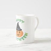 "HAPPY HALLOWEEN" PUMPKIN PORSELEIN KOP (Voorkant rechts)