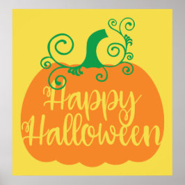 Happy Halloween Pumpkin Poster