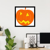 "HAPPY HALLOWEEN" PUMPKIN POSTER (Thuiskantoor)