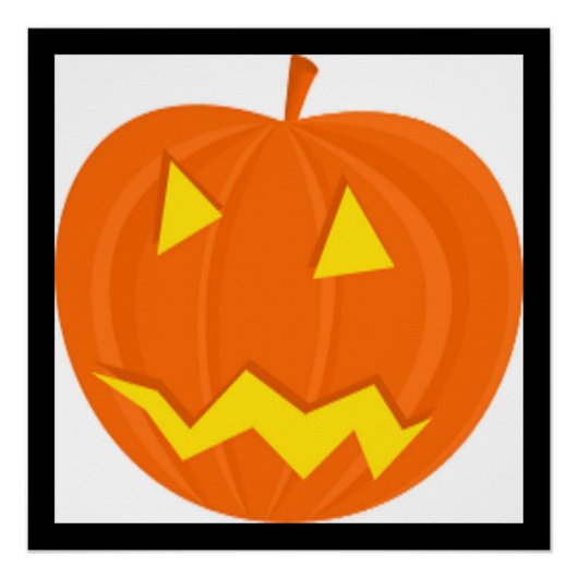 "HAPPY HALLOWEEN" PUMPKIN POSTER (Voorkant)