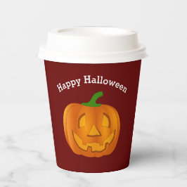 Happy Halloween Pumpkin Red Cup Papieren Bekers