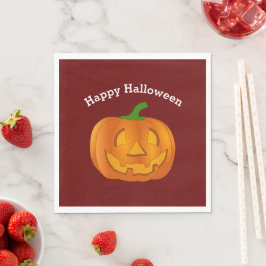 Happy Halloween Pumpkin Red Servet