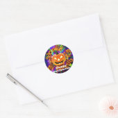 Happy Halloween Pumpkin Ronde Sticker (Envelop)