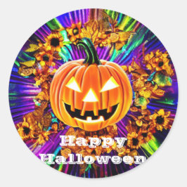 Happy Halloween Pumpkin Ronde Sticker