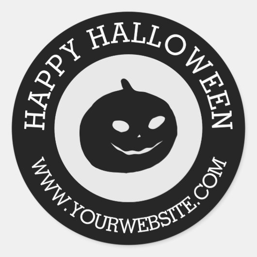 Happy Halloween Pumpkin Ronde Sticker (Voorkant)