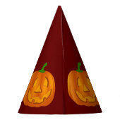 Happy Halloween Pumpkin-rood papier Feesthoedjes (Achterkant)