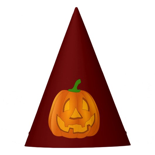 Happy Halloween Pumpkin-rood papier Feesthoedjes (Voorkant)