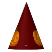 Happy Halloween Pumpkin-rood papier Feesthoedjes (Links)