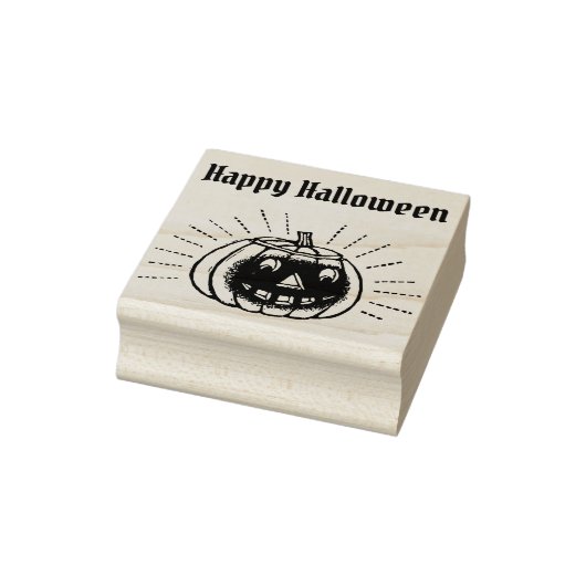 Happy Halloween Pumpkin Rubberstempel (Stempel)