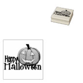 Happy Halloween Pumpkin Rubberstempel (Gestempeld)