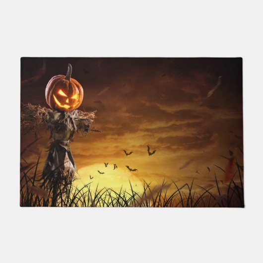 Happy Halloween Pumpkin Scarecrow Deurmat (Voorkant)