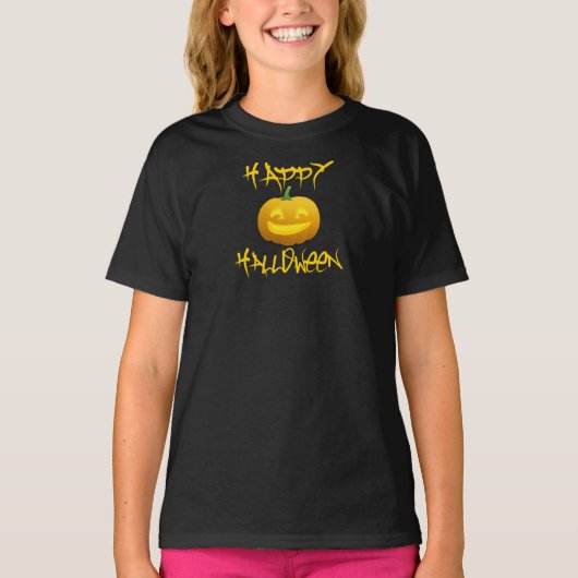 Happy Halloween Pumpkin Shirt (Voorkant)