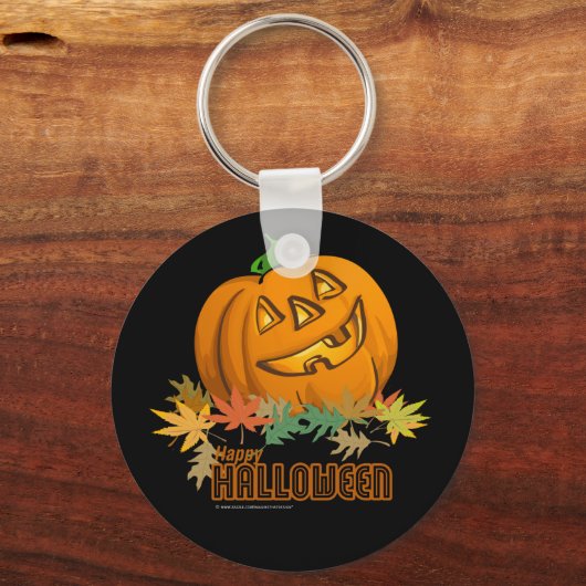Happy Halloween Pumpkin Sleutelhanger (Voorkant)
