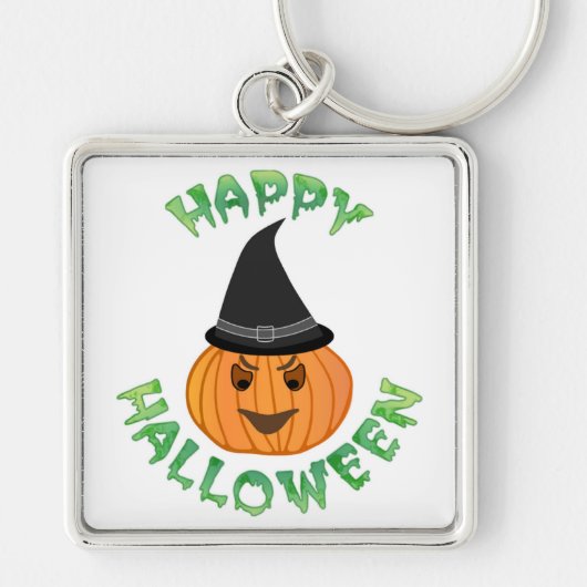 "HAPPY HALLOWEEN" PUMPKIN SLEUTELHANGER (Voorkant)