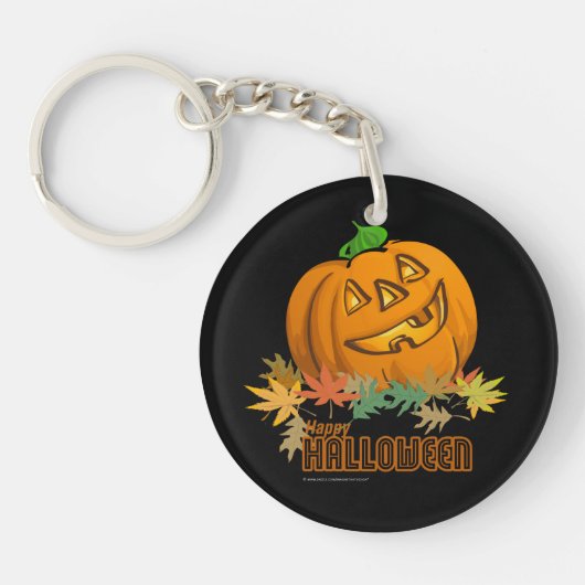 Happy Halloween Pumpkin Sleutelhanger (Voorkant)