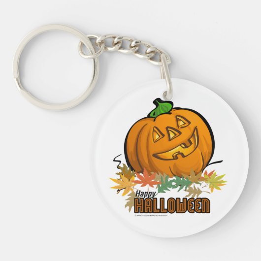 Happy Halloween Pumpkin Sleutelhanger (Voorkant)