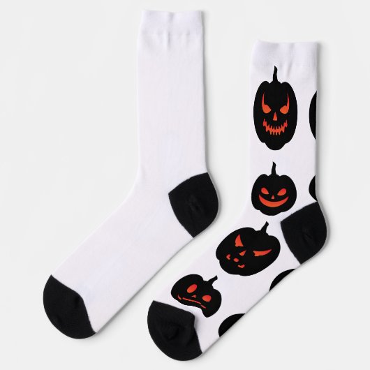 Happy Halloween Pumpkin Sokken (Links)