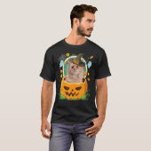 Happy Halloween Pumpkin Somali Cat Witch Cute Pet T-shirt (Voorkant volledig)