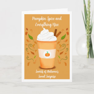 Happy Halloween Pumpkin Spice Latte Kaart