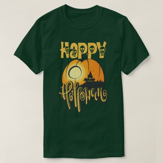 Happy Halloween Pumpkin Spooky Jack O Lantern Sun T-shirt (Design voorkant)