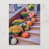 Happy Halloween Pumpkin Stairs New York Briefkaart (Voorkant)