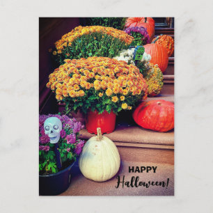 Happy Halloween Pumpkin Stairs New York Briefkaart