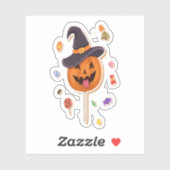Happy Halloween Pumpkin Sticker (Vel)