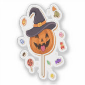 Happy Halloween Pumpkin Sticker (Voorkant)