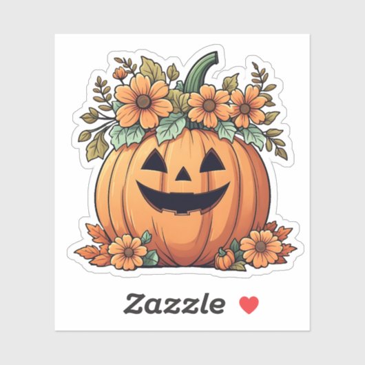 Happy Halloween Pumpkin Sticker (Vel)