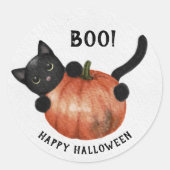 Happy Halloween Pumpkin Sticker Seal (Voorkant)