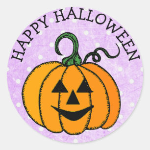 Happy Halloween Pumpkin Stickers