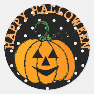 Happy Halloween Pumpkin Stickers