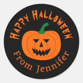Happy Halloween Pumpkin Stickers