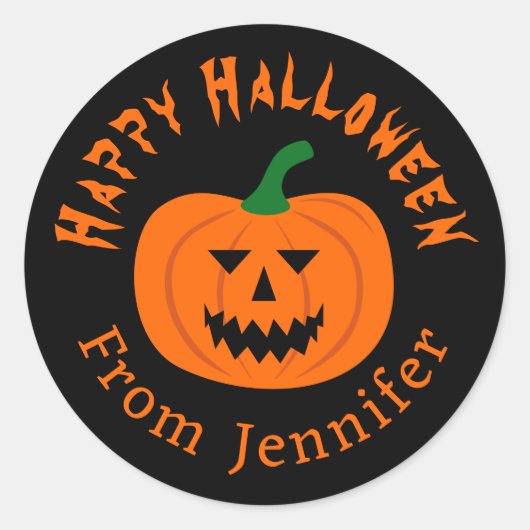 Happy Halloween Pumpkin Stickers (Voorkant)