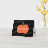 Happy Halloween Pumpkin & Stripes Kaart (Gele Bloem)