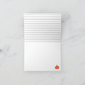 Happy Halloween Pumpkin & Stripes Kaart (Binnen)