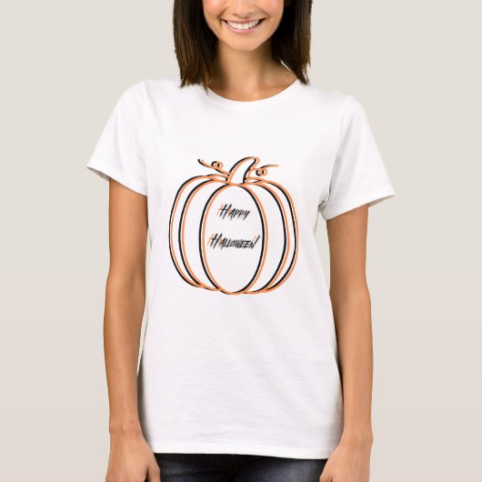 Happy Halloween Pumpkin T-shirt (Voorkant)