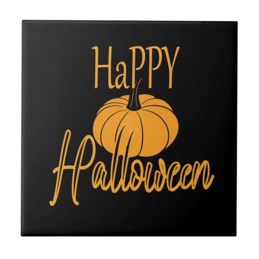 Happy Halloween Pumpkin Tegeltje (Voorkant)