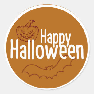 Happy Halloween Pumpkin Trick or treat Ronde Sticker