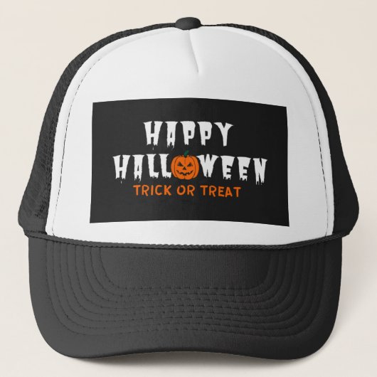 Happy Halloween Pumpkin Trick or treat Trucker Pet (Voorkant)